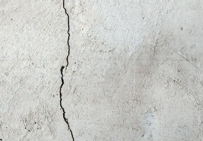 concrete surface with crack